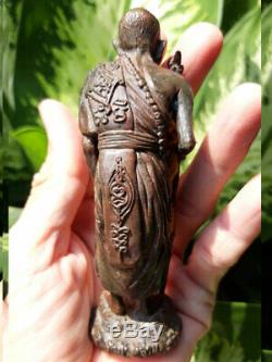 0340-thai Buddha Amulet Talisman Statue Lp Mun Wat Baan Jarn 53 Money Lucky Real