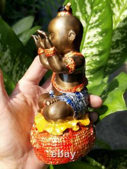 0354-thai Buddha Amulet Guman Thong Lp Chuang Wat Kuan Pan Ta Ram 49 Wealth Rich