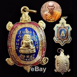 1 MAGIC TURTLE Coin PhayaTow Smile Buddha LP Liew Lew 3 Color Lucky Rich Amulets