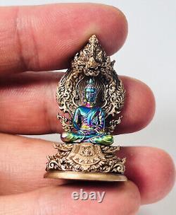 100% Genuine Buddha Big Naga Royal Rainbow Leklai Talisman Buddhist art Amulet