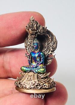 100% Genuine Buddha Big Naga Royal Rainbow Leklai Talisman Buddhist art Amulet