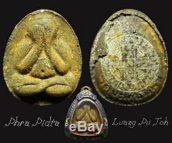 100% Genuine PHRA PIDTA LP TOH Closing Eye Buddha Thai Amulet Luck Rich Thailand