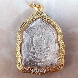 100% Real Gold Mask Lp Phat Waterproof Case Thai Amulet Buddha Pendant Rare K025