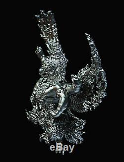 100%Solid silver Buddha Thai Eagle Garuda Phaya Krut Amulet Success LP. Tong