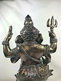 10Magic Ganesha Bucha Statue LEK NAM PEE Thai Buddha elephant Amulet Talisman