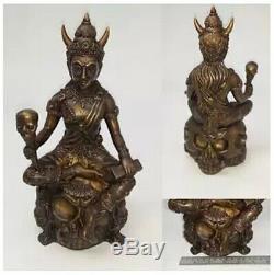 11 Incs YAMA Thai Bronze Statue Buddha Amulet Wrathful God Enlightened Very Rare