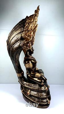 12.5 Lek Namphi Phra Nakprok Naga Buddha Statue Luck Wealth Fetish Thai Amulet