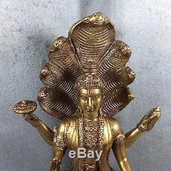 12 Bucha Statue Phra Vishnu Nak Prok Cobra Thai Buddha Amulet Talisman RARE