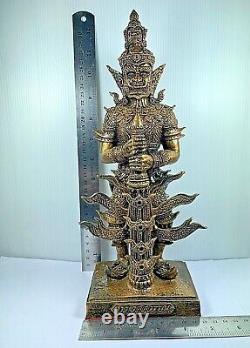 12 Lek Namphi 2 Step Head Tao Wessuwan Buddha Holy Statue Gambling Thai Amulet