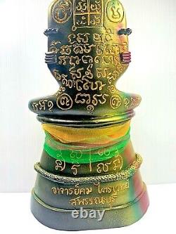 15 Holy Blessed Ngang Takrut Buddha Coin Statue Ajarn Kom Trivej Thai Amulet