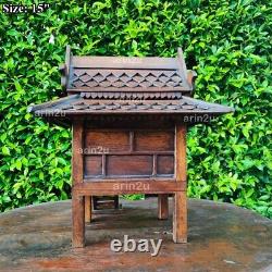 15 Spirit House Wooden Thai Buddha Amulet Worship Handcraft Home Decor SanPraPh