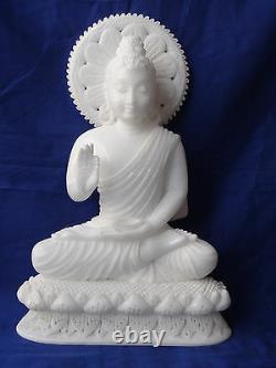16 Buddha Carving Marble Carved Thai Amulet Statue White Jade Blessing Gift Art