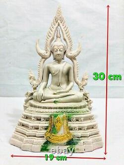 16071 Large Thai Buddha Statue Amulet Marble Fiberglass Chinnaraj Mass Chant