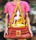 16133-large Fiber Glass Thai Buddha Statue Peaceful Amulet Paint Chinnaraj 49cm