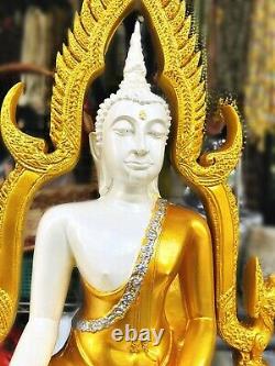 16133-large Fiber Glass Thai Buddha Statue Peaceful Amulet Paint Chinnaraj 49cm