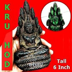 16715 Large Buddha Statue Crystal Leklai Naga Eye Thai Amulet KruHod Green Lucky