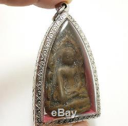 1892 Buddha Shinaraj Dharma Thai Antique Amulet Love Success Wealth Rich Pendant