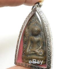 1892 Buddha Shinaraj Dharma Thai Antique Amulet Love Success Wealth Rich Pendant
