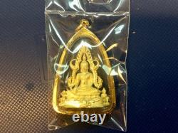 18K Gold Frame Thai Amulet Pendent Big Buddha Chinnarat Gold Pendent Women Gift