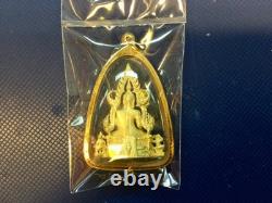 18K Gold Frame Thai Amulet Pendent Big Buddha Chinnarat Gold Pendent Women Gift
