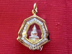 18K Gold Frame Thai Amulet Pendent Luang Por SoTorn Buddha Gold Pendent Gift