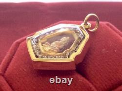 18K Gold Frame Thai Amulet Pendent Luang Por SoTorn Buddha Gold Pendent Gift