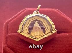 18K Gold Frame Thai Amulet Pendent Luang Por SoTorn Buddha Gold Pendent Gift