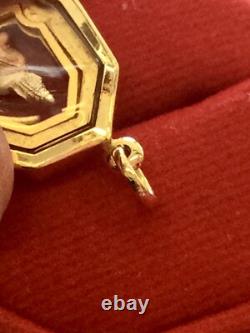 18K Gold Frame Thai Amulet Pendent Luang Por SoTorn Buddha Gold Pendent Gift