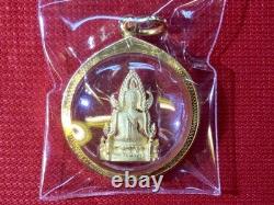 18K Gold Frame Thai Amulet Pendent Phra Buddha Chinnarat Gold Pendent Women Gift