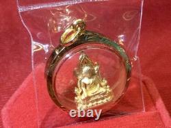 18K Gold Frame Thai Amulet Pendent Phra Buddha Chinnarat Gold Pendent Women Gift