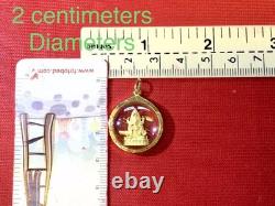 18K Gold Frame Thai Amulet Pendent Phra Buddha Chinnarat Gold Pendent Women Gift