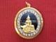 18K Gold Frame Thai Amulet Pendent Phra Sotorn & Chinnarat Gold Pendent Gem Gift