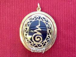 18K Gold Frame Thai Amulet Pendent Phra Sotorn & Chinnarat Gold Pendent Gem Gift