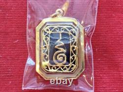 18K Gold Frame Thai Amulet Pendent Phra Sotorn, Chinnarat Gold Pendent Gem Gift