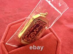 18K Gold Frame Thai Amulet Pendent Phra Sotorn, Chinnarat Gold Pendent Gem Gift