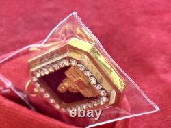 18K Gold Frame Thai Amulet Pendent Phra Sotorn, Chinnarat Gold Pendent Gem Gift