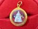 18K Gold Frame Thai Amulet Pendent Tiny Buddha Chinnarat Gold Pendent Women Gift