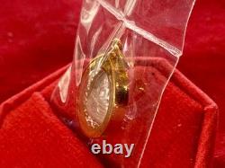 18K Gold Frame Thai Amulet Pendent Tiny Phra Buddha Chinnarat Gold Pendent Women