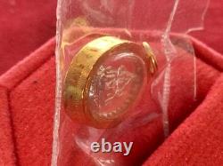 18K Gold Frame Thai Amulet Pendent Tiny Phra Buddha Chinnarat Gold Pendent Women