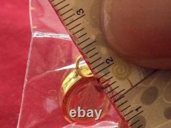 18K Gold Frame Thai Amulet Pendent Tiny Phra Buddha Chinnarat Gold Pendent Women