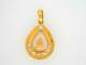 18k Yellow Gold Diamond Thai Buddha Amulet Pendant Necklace 3D Encased 6.5g