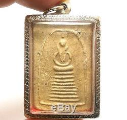 1953 Somdej Salika Yant Lp Puek Wat Kingkaew Thai Buddha Miracle Amulet Pendant