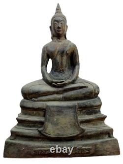 1954 Thai Beautiful Bronze Statue Worship Buddha LP. SOTHON Blessing Charm Rare