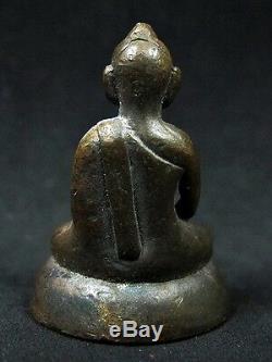 1972 Thai Bronze Buddha Statue Phra Kring'somdej Ya' Figure Amulet