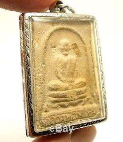 1973 Lp Phrom Magic Takrut Back Satang Thai Buddha Amulet Miracle Wealth Pendant