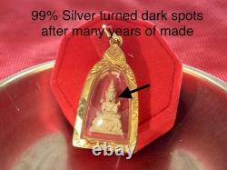 19K Gold Frame Pendent Emerald Buddha Gold Pendent Thailand Amulet Man Women