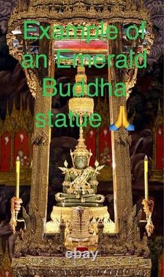 19K Gold Frame Pendent Emerald Buddha Gold Pendent Thailand Amulet Man Women