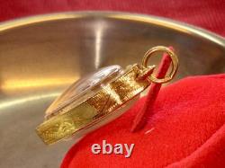 19K Gold Frame Pendent Emerald Buddha Gold Pendent Thailand Amulet Man Women
