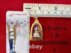 19K Gold Frame Pendent Emerald Buddha Gold Pendent Thailand Amulet Man Women