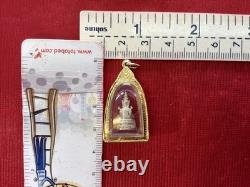 19K Gold Frame Pendent Emerald Buddha Gold Pendent Thailand Amulet Man Women